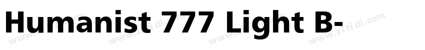 Humanist 777 Light B字体转换 Humanist 777 Light B字体转换